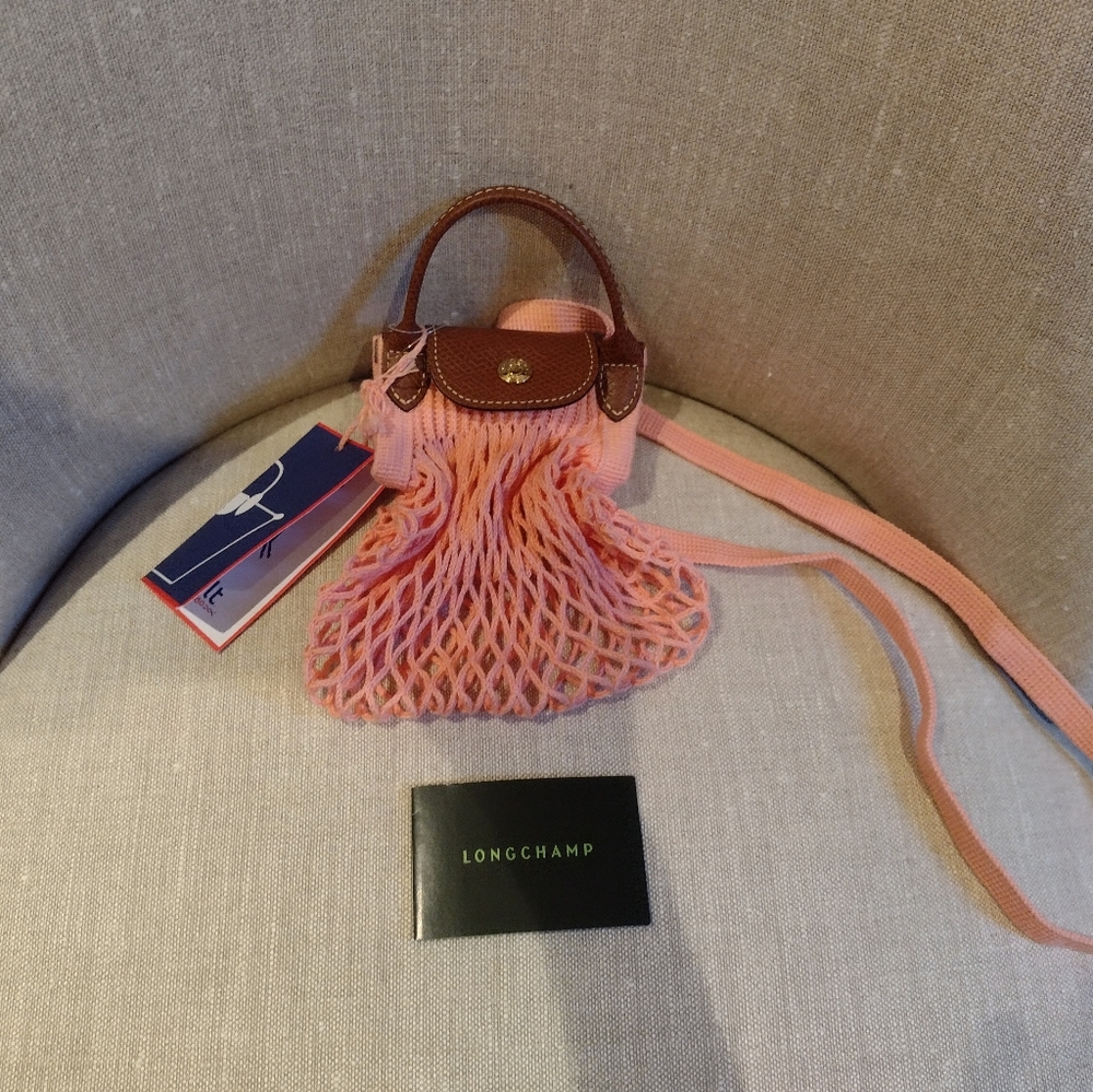 Brand NWT Longchamp Mini Filt XS Crossbody Net Bag